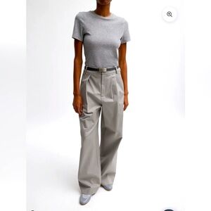 Tibi Oliver Cotton Stretch Tricotine Stella Pant size 8, Grey